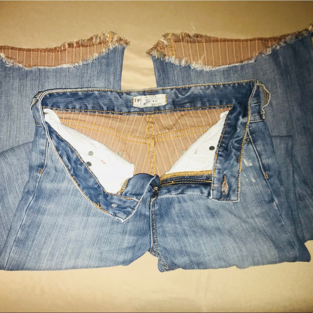 ☮️Great VTG Free People Jeans Sz W27 - Picture 1 of 5